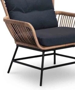 BUITEN Living Dex Wicker Loungestoel Tuin | Wicker + Aluminium | Bamboe Antraciet -Tuingereedschaps Winkel 1002x1200 1