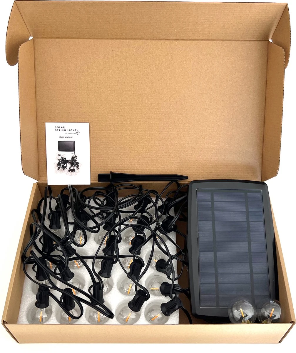 A Sunny Day Solar Lichtsnoer Buiten Inclusief 25 LED Lampen Voor Buiten - Lichtsnoer Op Zonne-energie - 25 LED Lampen - Solar Tuinverlichting - Lichtslinger - Prikkabel - Priklicht - Lichtsnoer 12 A Sunny Day Solar Lichtsnoer Buiten Inclusief 25 LED Lampen Voor Buiten - Lichtsnoer Op Zonne-energie - 25 LED Lampen - Solar Tuinverlichting - Lichtslinger - Prikkabel - Priklicht - Lichtsnoer - Afbeelding 12