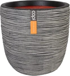 Capi Europe - Bloempot Bol Rib NL - 35x34 - Antraciet - Voor Binnen En Buiten - KOFZ932 -Tuingereedschaps Winkel 1109x1200 1