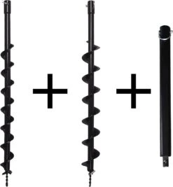 Kibani Grondboor 52cc Benzine + Grondboren Set 60 Mm + 80 Mm + 100 Mm + 150 Mm + 2 Verlengstukken - Palenboor - Grondboor Machine -Tuingereedschaps Winkel 1110x1200