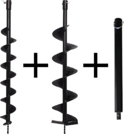 Kibani Grondboor 52cc Benzine + Grondboren Set 60 Mm + 80 Mm + 100 Mm + 150 Mm + 2 Verlengstukken - Palenboor - Grondboor Machine -Tuingereedschaps Winkel 1111x1200