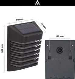 Arisenn® Crystal Solar Buitenlamp - IP65 Waterdicht - Prachtige Solar Technologie Monokristal Zonnepaneel Wandlamp - 3000K Warm Wit (sfeervol) - Tuinverlichting Op Zonne-energie | Schutting Wand Licht -Tuingereedschaps Winkel 1136x1200