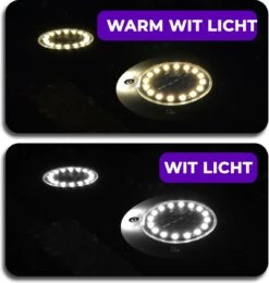 Shutterlight® 16 LED Solar Grondspot - Tuinverlichting - Zonlichtsensor - Zonne-energie - Matte Zwart - Warm Wit Licht - 4 Stuks - Buiten -Tuingereedschaps Winkel 1142x1200