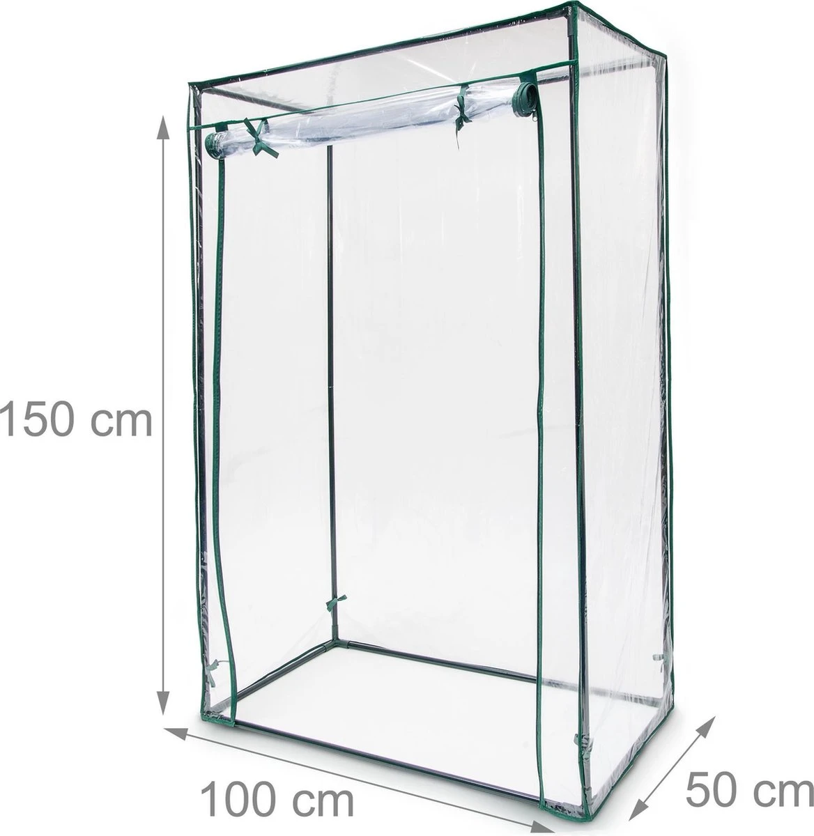 Relaxdays Tomatenkas 150x100x50 Cm - Tuinkas Tomaten - Foliekas - Serre - Kweekkas - PVC 11 Relaxdays Tomatenkas 150x100x50 Cm - Tuinkas Tomaten - Foliekas - Serre - Kweekkas - PVC - Afbeelding 11