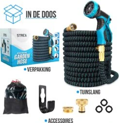 Strex Flexibele Tuinslang 15M Met Sproeikop - Uitrekbaar - Incl. Koppelingen, Ophanghaak & Opbergzak 15 Strex Flexibele Tuinslang 15M Met Sproeikop - Uitrekbaar - Incl. Koppelingen, Ophanghaak & Opbergzak -Tuingereedschaps Winkel 1176x1200 4