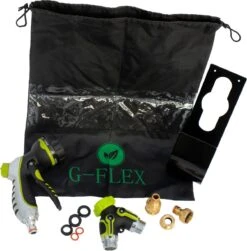 G-Flex Flexibele Tuinslang - Waterslang - 8 Verschillende Sproeistanden - Inclusief Opbergtas/splitter/Koppelstuk/Houder/Rubbers - 30 Meter -Tuingereedschaps Winkel 1181x1200