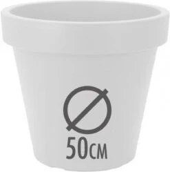 Kunststof Bloempot Wit Ø50 Cm - Hoogte 42 Cm -Tuingereedschaps Winkel 1189x1200 3
