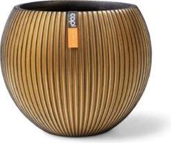 Capi Europe - Vaas Bol Groove XL - 39x33 - Goud - Bloempot Voor Binnen - Opening ⌀24 - GVGB270 -Tuingereedschaps Winkel 1200x1007 1