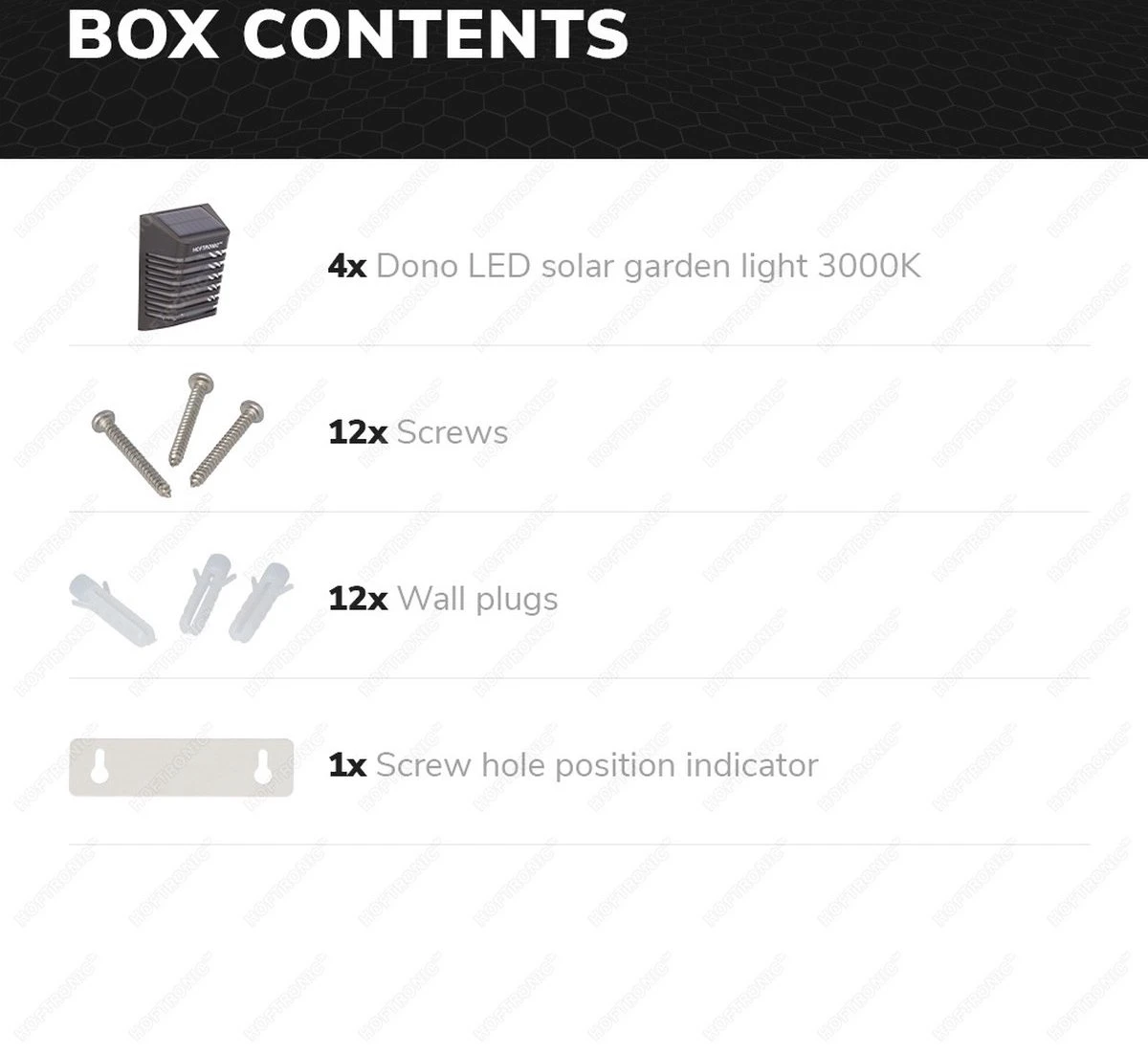 4x HOFTRONIC Dono - Solar Wandlamp Buiten - IP65 Waterdicht - Wintersolar Technologie Monokristal Zonnepaneel - 3000K Warm Wit (sfeervol) - Solar Tuinverlichting Zonne Energie 5 4x HOFTRONIC Dono - Solar Wandlamp Buiten - IP65 Waterdicht - Wintersolar Technologie Monokristal Zonnepaneel - 3000K Warm Wit (sfeervol) - Solar Tuinverlichting Zonne Energie - Afbeelding 5