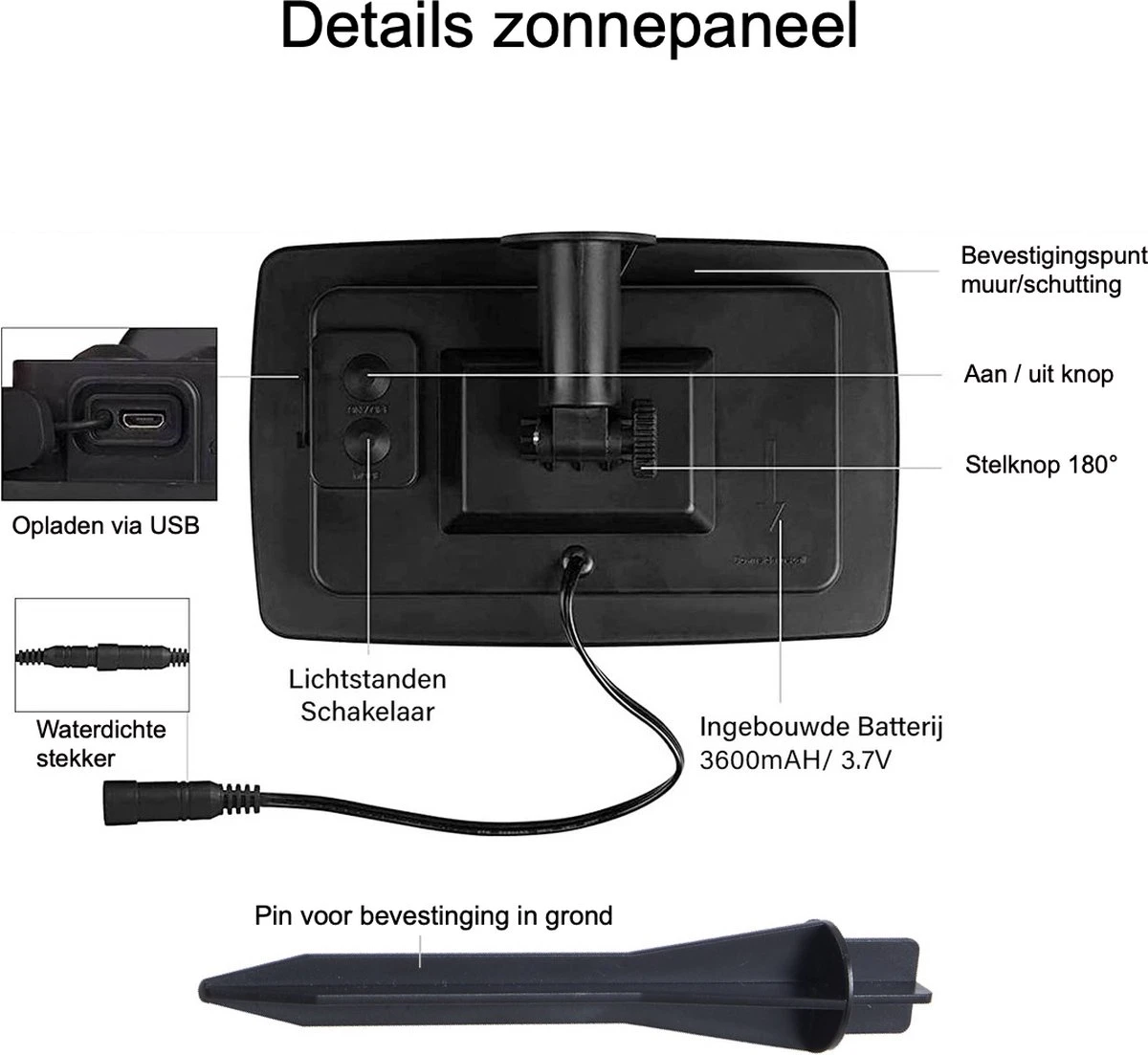 A Sunny Day Solar Lichtsnoer Buiten Inclusief 25 LED Lampen Voor Buiten - Lichtsnoer Op Zonne-energie - 25 LED Lampen - Solar Tuinverlichting - Lichtslinger - Prikkabel - Priklicht - Lichtsnoer 11 A Sunny Day Solar Lichtsnoer Buiten Inclusief 25 LED Lampen Voor Buiten - Lichtsnoer Op Zonne-energie - 25 LED Lampen - Solar Tuinverlichting - Lichtslinger - Prikkabel - Priklicht - Lichtsnoer - Afbeelding 11