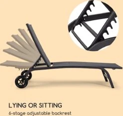 Blumfeldt Limala Tuinstoel - Ligstoel - Relaxstoel - Rugleuning In 6 Standen Verstelbaar - 2 Vielen - Draagkracht: Max. 150 Kg -Tuingereedschaps Winkel 1200x1129