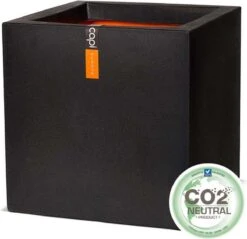 Capi Europe - Bloempot Vierkant Smooth NL - 50x50x50 - Zwart - Voor Binnen En Buiten - KBL904 -Tuingereedschaps Winkel 1200x1159 1