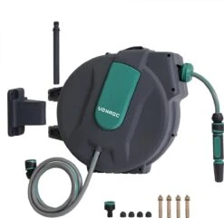 VONROC Automatische Slanghaspel – Incl. 25m Tuinslang, Aansluitslang, Spuitstuk, Koppelingen & Kraanaansluiting 15 VONROC Automatische Slanghaspel – Incl. 25m Tuinslang, Aansluitslang, Spuitstuk, Koppelingen & Kraanaansluiting -Tuingereedschaps Winkel 1200x1170 2