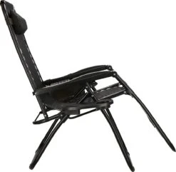 Springos Tuinstoel | Ligstoel | Opvouwbaar | Verstelbaar | Ergonomische Hoofdsteun | Bruin / Zwart -Tuingereedschaps Winkel 1200x1170