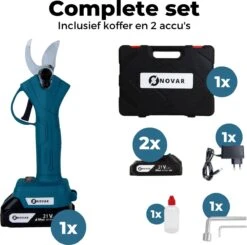 NovarGarden® Elektrische Snoeischaar NG1 - 2x Accu - Elektrisch - Takkenschaar - Op Batterij - 28mm 21 NovarGarden® Elektrische Snoeischaar NG1 - 2x Accu - Elektrisch - Takkenschaar - Op Batterij - 28mm -Tuingereedschaps Winkel 1200x1189 2