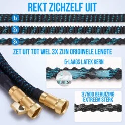 Strex Flexibele Tuinslang 15M Met Sproeikop - Uitrekbaar - Incl. Koppelingen, Ophanghaak & Opbergzak 10 Strex Flexibele Tuinslang 15M Met Sproeikop - Uitrekbaar - Incl. Koppelingen, Ophanghaak & Opbergzak -Tuingereedschaps Winkel 1200x1197 5