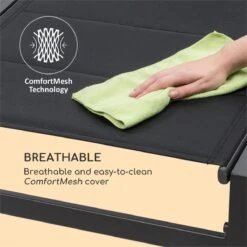 Blumfeldt Renazzo Lounge Ligstoel - Ligbed Voor De Tuin - Aluminium Tuinstoel - 6 Standen - Waterafstotend - Bekleding Van 70 % Pvc En 30 % Polyetheen - Zwart -Tuingereedschaps Winkel 1200x1200 108