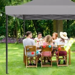 LifeGoods Partytent - 3x4.5 M - Zijwanden - Easy Up - Opvouwbaar - Waterdicht - Draagtas Met Wieltjes - Donkergrijs -Tuingereedschaps Winkel 1200x1200 150
