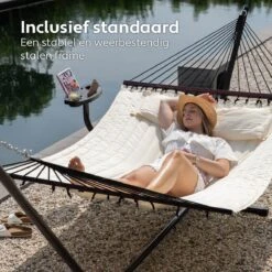 Vita5 Hangmat Met Standaard En Spreidstok – 2 Persoons – Incl. Bekerhouder - Afneembaar Kussen – Uv-bestendig – Beige 14 Vita5 Hangmat Met Standaard En Spreidstok – 2 Persoons – Incl. Bekerhouder - Afneembaar Kussen – Uv-bestendig – Beige -Tuingereedschaps Winkel 1200x1200 173