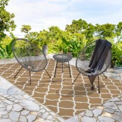 LifeGoods Acapulco Bistroset - 3-Delig - Tuinset Met Bijzettafel - Grijs -Tuingereedschaps Winkel 1200x1200 193