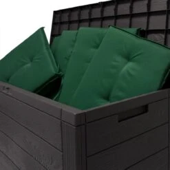Merkloos Woody Tuin Opbergbox - 324 Liter 45x120x60 Cm - Tuinkussenbox - Antraciet/bruin -Tuingereedschaps Winkel 1200x1200 203
