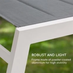 Blumfeldt Renazzo Lounge Ligstoel - Ligbed Voor De Tuin - Aluminium Tuinstoel - 6 Standen - Waterafstotend - Bekleding Van 70 % Pvc En 30 % Polyetheen - Grijs -Tuingereedschaps Winkel 1200x1200 209