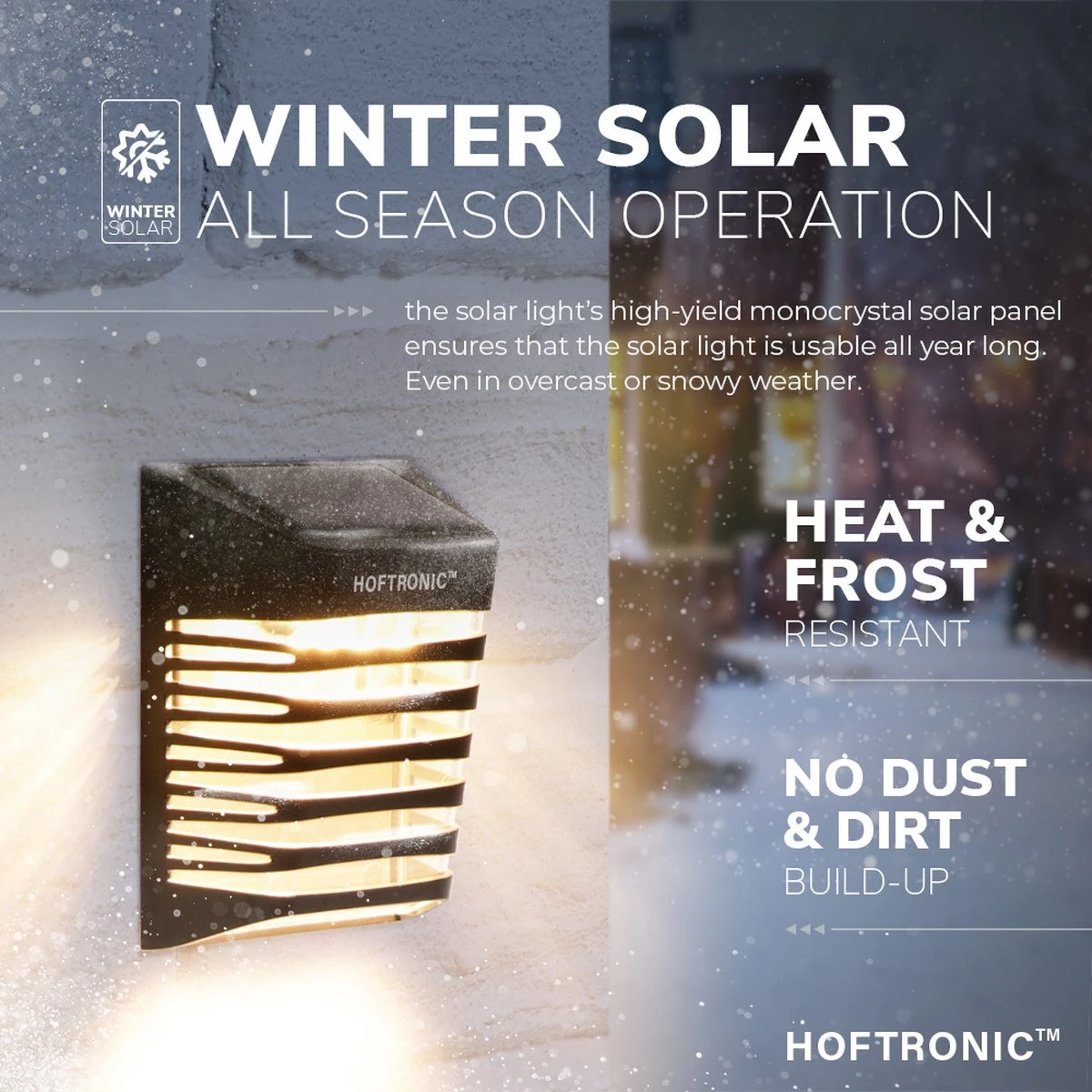 4x HOFTRONIC Dono - Solar Wandlamp Buiten - IP65 Waterdicht - Wintersolar Technologie Monokristal Zonnepaneel - 3000K Warm Wit (sfeervol) - Solar Tuinverlichting Zonne Energie 2 4x HOFTRONIC Dono - Solar Wandlamp Buiten - IP65 Waterdicht - Wintersolar Technologie Monokristal Zonnepaneel - 3000K Warm Wit (sfeervol) - Solar Tuinverlichting Zonne Energie - Afbeelding 2