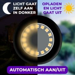 Shutterlight® 16 LED Solar Grondspot - Tuinverlichting - Zonlichtsensor - Zonne-energie - Matte Zwart - Warm Wit Licht - 4 Stuks - Buiten -Tuingereedschaps Winkel 1200x1200 301