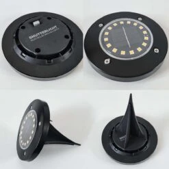 Shutterlight® 16 LED Solar Grondspot - Tuinverlichting - Zonlichtsensor - Zonne-energie - Matte Zwart - Warm Wit Licht - 4 Stuks - Buiten -Tuingereedschaps Winkel 1200x1200 303