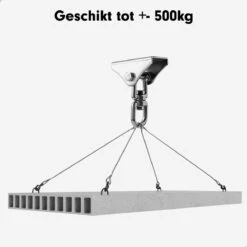 Luxe Ophangsysteem - 180° Schommelen, 360° Roteerbaar - Plafondhaak - Ophanghaak - Hangstoel Buiten - Hangstoel Binnen – Schommelstoel - Schommel - Bokszakken - RVS - Nederlandse Handleiding - -Tuingereedschaps Winkel 1200x1200 33
