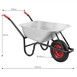Gardebruk Kruiwagen 100L - Luchtband - 250kg Draagkracht Zilver -Tuingereedschaps Winkel 1200x1200 343