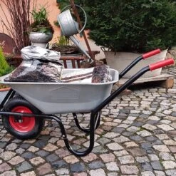 Gardebruk Kruiwagen 100L - Luchtband - 250kg Draagkracht Zilver -Tuingereedschaps Winkel 1200x1200 344