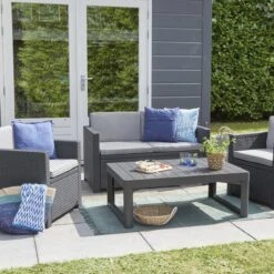 Allibert Lyon Tuintafel - 116x71,5x66/40 Cm - Grafiet -Tuingereedschaps Winkel 1200x1200 38