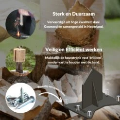 Miseru Houtklover – Geen Bijl Nodig – No Axe - Houtsplijter – Houtkliever – HANDMADE In Holland - Houtklover Voor Aanmaakhout – Metaal 11 Miseru Houtklover – Geen Bijl Nodig – No Axe - Houtsplijter – Houtkliever – HANDMADE In Holland - Houtklover Voor Aanmaakhout – Metaal -Tuingereedschaps Winkel 1200x1200 391