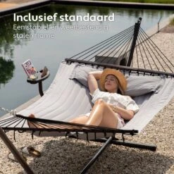 Vita5 Hangmat Met Standaard En Spreidstok – 2 Persoons – Incl. Bekerhouder - Afneembaar Kussen – Uv-bestendig – Lichtgrijs 15 Vita5 Hangmat Met Standaard En Spreidstok – 2 Persoons – Incl. Bekerhouder - Afneembaar Kussen – Uv-bestendig – Lichtgrijs -Tuingereedschaps Winkel 1200x1200 44