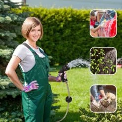 Buxibo - Wandslangenbox 20 Meter + 2 Meter - Tuinslang Met Haspel - 9 Sproei Standen - Slangenhouder 180° Draaibaar - Tuinslanghaspel Zwart+ Gratis Sproeier - Zwart -Tuingereedschaps Winkel 1200x1200 579