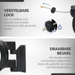 Buxibo - Wandslangenbox 20 Meter + 2 Meter - Tuinslang Met Haspel - 9 Sproei Standen - Slangenhouder 180° Draaibaar - Tuinslanghaspel Zwart+ Gratis Sproeier - Zwart -Tuingereedschaps Winkel 1200x1200 583