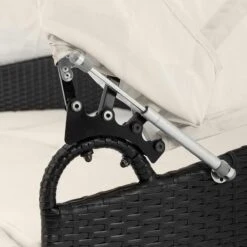 Casaria Polyrattan Zonne-Eiland Ø185cm – Incl. Kussens - Zwart Crème 29 Casaria Polyrattan Zonne-Eiland Ø185cm – Incl. Kussens - Zwart Crème -Tuingereedschaps Winkel 1200x1200 6