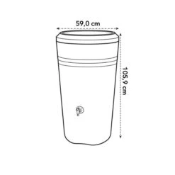 Elho Green Basics Regenton - Regenton - Living Black - Buiten - 200 Liter -Tuingereedschaps Winkel 1200x1200 610