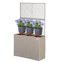 Casaria Polyrattan Bloembak – 3 Bakken Klimophek - Crème -Tuingereedschaps Winkel 1200x1200 733