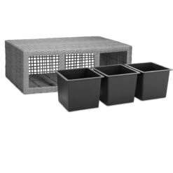 Casaria Staande Plantenbak – Met Waterafvoer 83x30,5x60cm - Zwart -Tuingereedschaps Winkel 1200x1200 741