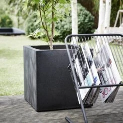 Capi Europe - Bloempot Vierkant Smooth NL - 50x50x50 - Zwart - Voor Binnen En Buiten - KBL904 -Tuingereedschaps Winkel 1200x1200 784