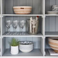 Riviera Maison Plantenbak Rond, Bloempot Met Ribbel - RM Let It Grow Planter - Wit - Porselein - Maat S -Tuingereedschaps Winkel 1200x1200 800