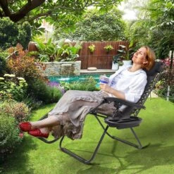 LifeGoods Opvouwbare Tuinstoelen - Verstelbaar Zonnescherm - 2 Stuks - 30°-90° Verstelbaar - Metaal - Zwart -Tuingereedschaps Winkel 1200x1200 85