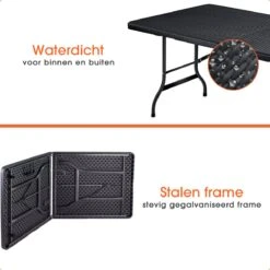 Lenx Klaptafel - Inklapbare Tafel - Opvouwbare Tuintafel - Vouwtafel - Inclusief Handvat En 2 Tafelkleden - 180x75x74cm - 6 Tot 8 Personen 12 Lenx Klaptafel - Inklapbare Tafel - Opvouwbare Tuintafel - Vouwtafel - Inclusief Handvat En 2 Tafelkleden - 180x75x74cm - 6 Tot 8 Personen -Tuingereedschaps Winkel 1200x1200 98