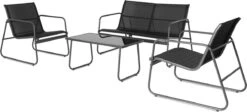 909 Outdoor Tuinset Camilla - 4-delig - Dubbele Zitbank - 2 Stoelen - Tafel - Stalenframe -Tuingereedschaps Winkel 1200x542