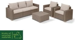 Allibert California Loungeset - 5 Personen - Cappuccino -Tuingereedschaps Winkel 1200x648