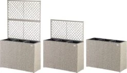 Casaria Polyrattan Bloembak – 3 Bakken Klimophek - Crème -Tuingereedschaps Winkel 1200x697 2