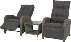 Loungeset Duoset Melia 2 Verstelbare Stoelen + Tafel - Balkonset -Tuingereedschaps Winkel 1200x713