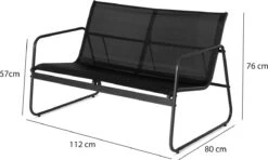 909 Outdoor Tuinset Camilla - 4-delig - Dubbele Zitbank - 2 Stoelen - Tafel - Stalenframe -Tuingereedschaps Winkel 1200x720 1
